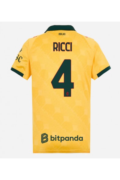 AC Milan Samuele Ricci #4 Jalkapallovaatteet Naisten Kolmaspaita 2025-26 Lyhythihainen AC Milan Samuele Ricci #4 Jalkapallovaatteet Naisten Kolmaspaita 2025-26 Lyhythihainen